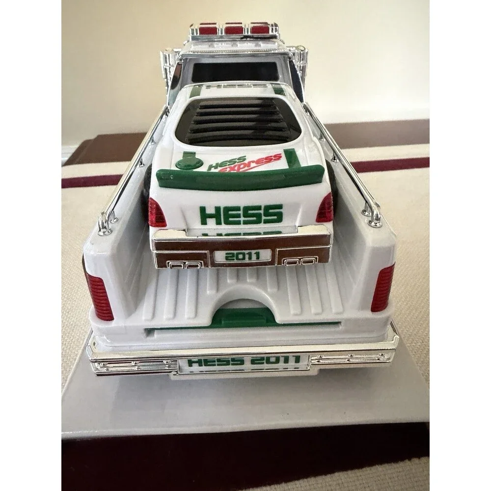 RARE VINTAGE 2011 Hess Toy Truck And Race Car New In Original Box Collectible